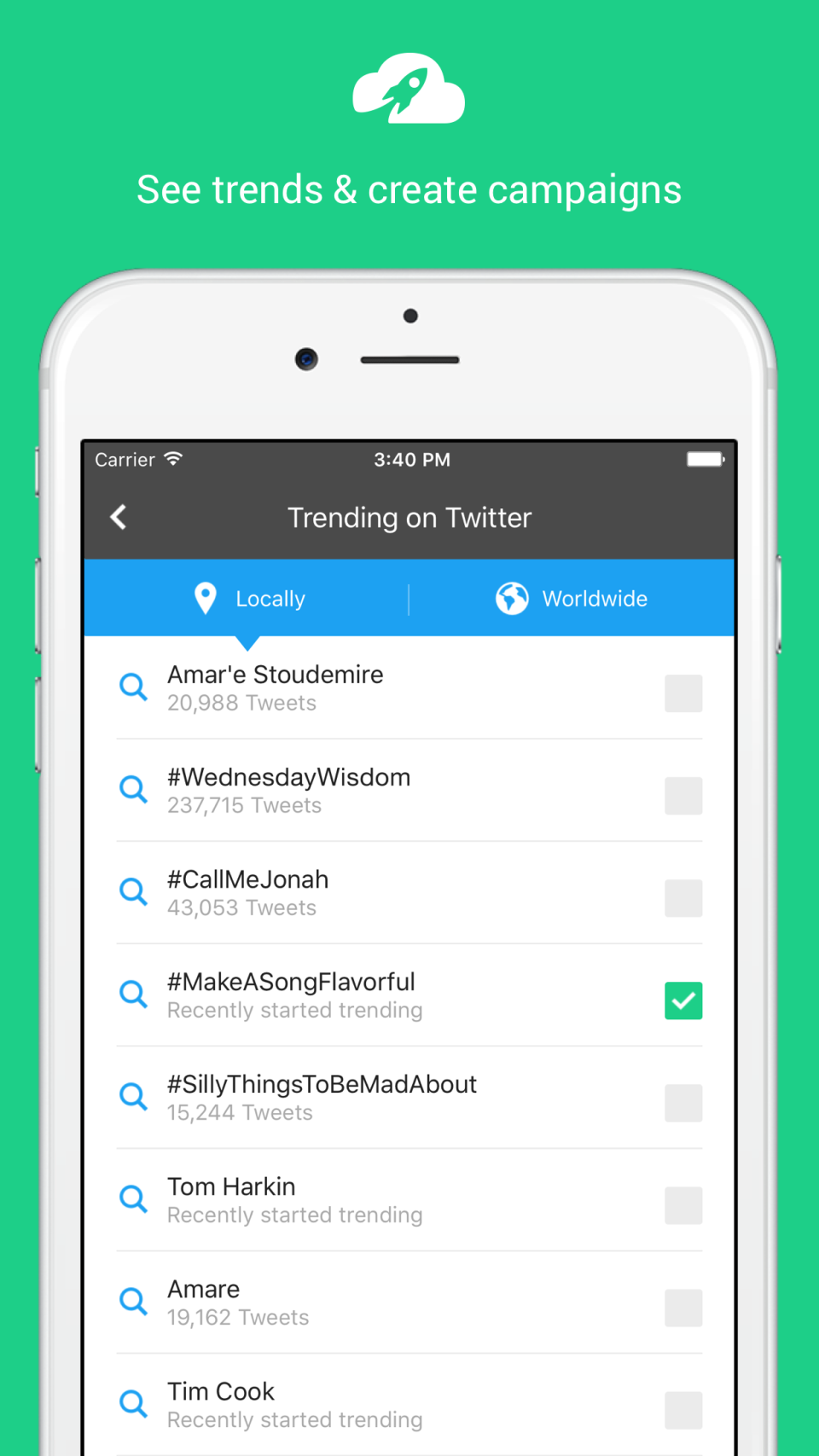 screenshot of Flightly for Twitter Ads